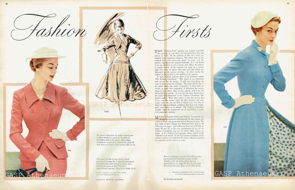 McCall’s FASHION FIRSTS Sewing Patterns